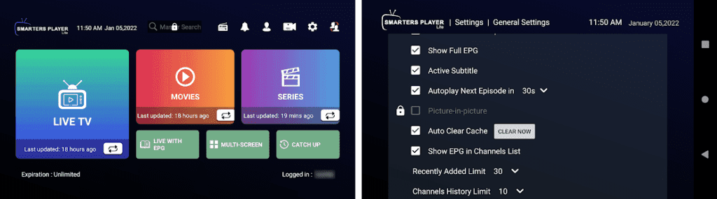 Smarters Player Lite