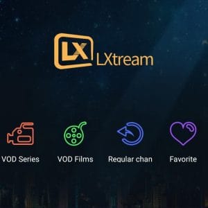 Menu principale de Lxtream