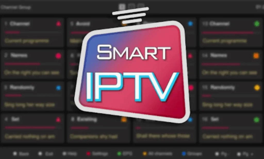 Liste des chaînes TV dans l’application SMART IPTV
