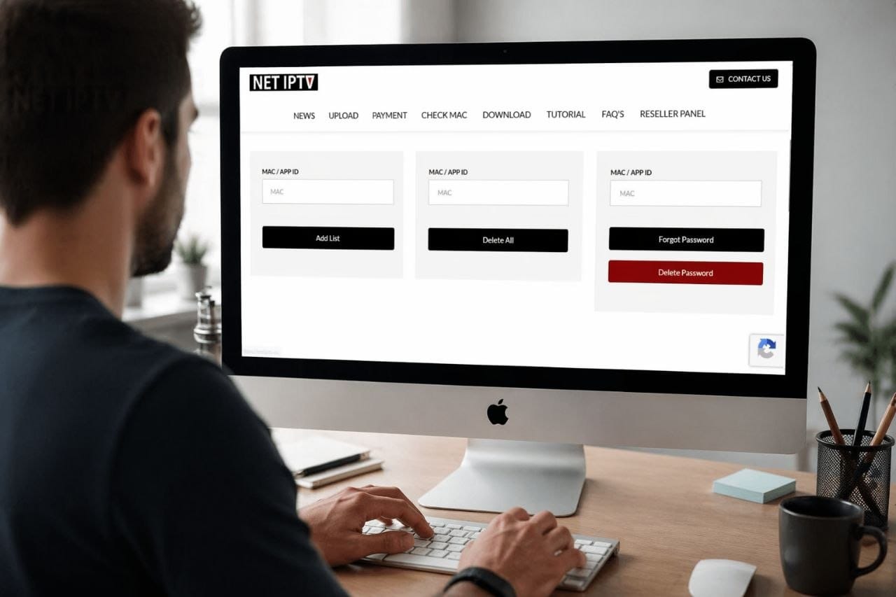 Ajouter fichier M3U Net IPTV sur ordinateur Apple iMac via le site officiel netiptv.eu en 2026