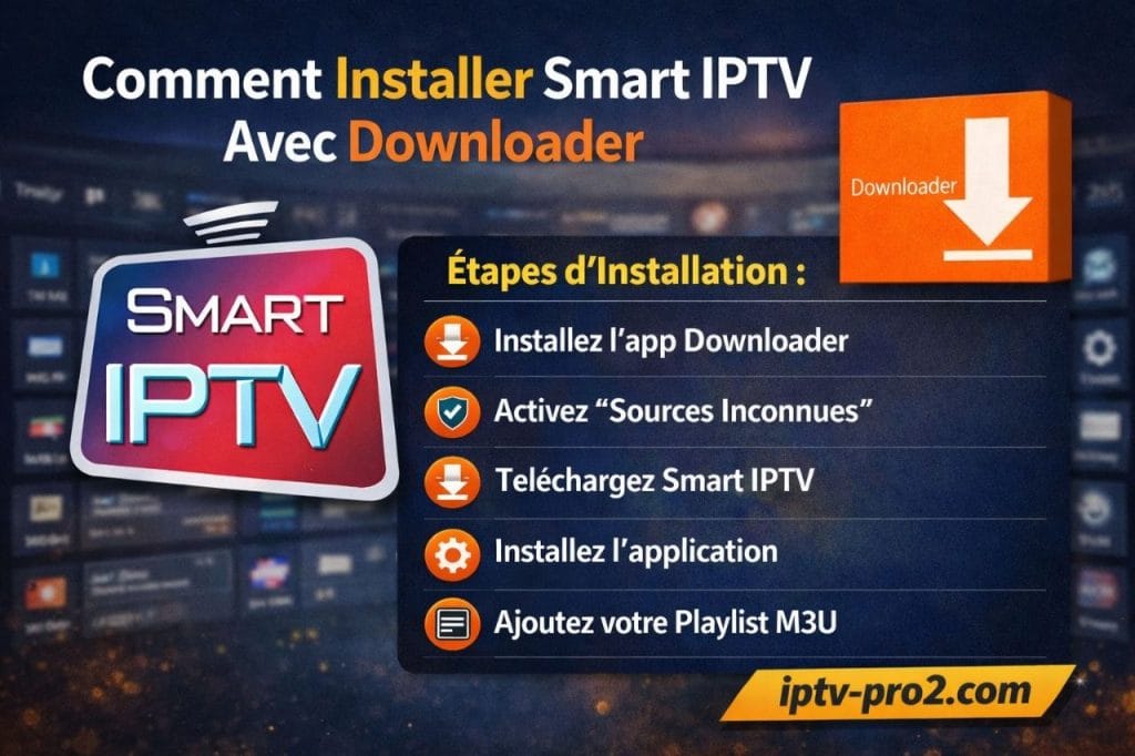 Comment installer Smart IPTV avec Downloader en 2026 guide complet horizontal iptv-pro2.com