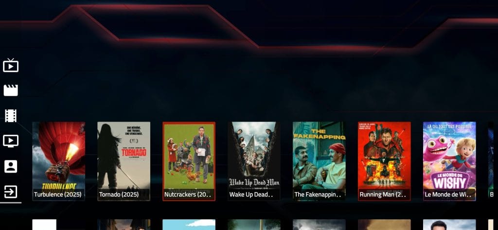 Catalogue films et séries disponible sur l’application Iron TV Pro sur Smart TV