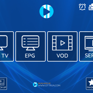 Interface XCIPTV Smart Player sur écran pour lecteur IPTV