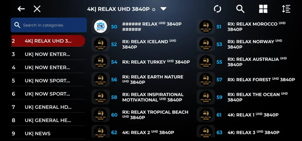 Liste des chaînes IPTV Pro en haute qualité