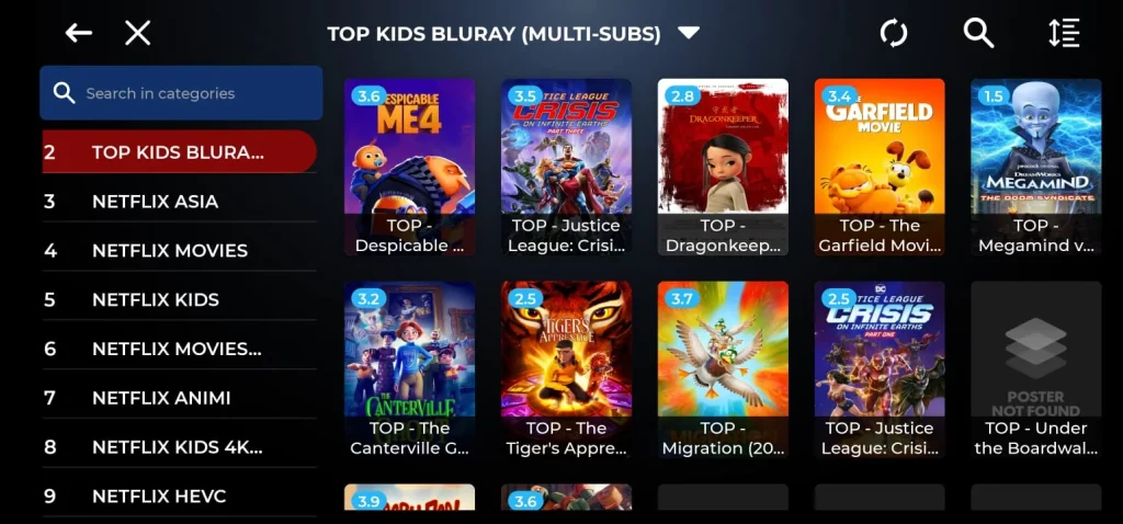 Interface IPTV Pro – Séries et films en streaming HD