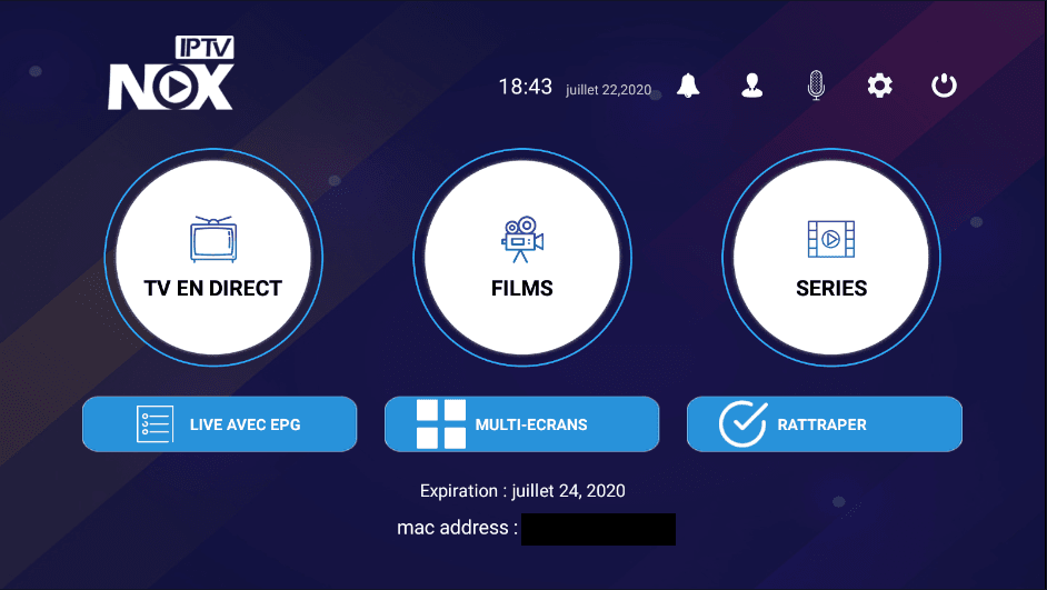 Logo NOX IPTV – service d’abonnement IPTV premium