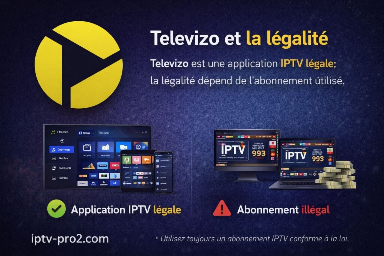 Televizo IPTV légalité application IPTV légale abonnement IPTV illégal iptv-pro2.com