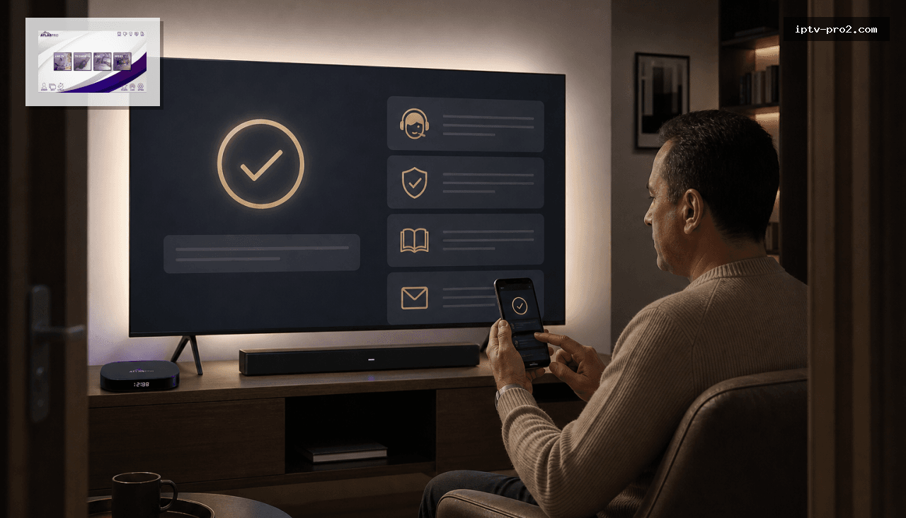 Image produit premium - Atlas pro Max IPTV 12 mois (2026) — Support FR, mises à jour sécurisées et garantie
