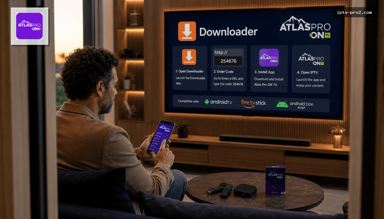 Compatibilité de avec Android Fire TV Stick et Smart TV 12 mois Abonnement 2026 premium pour TV & VOD sans compromis