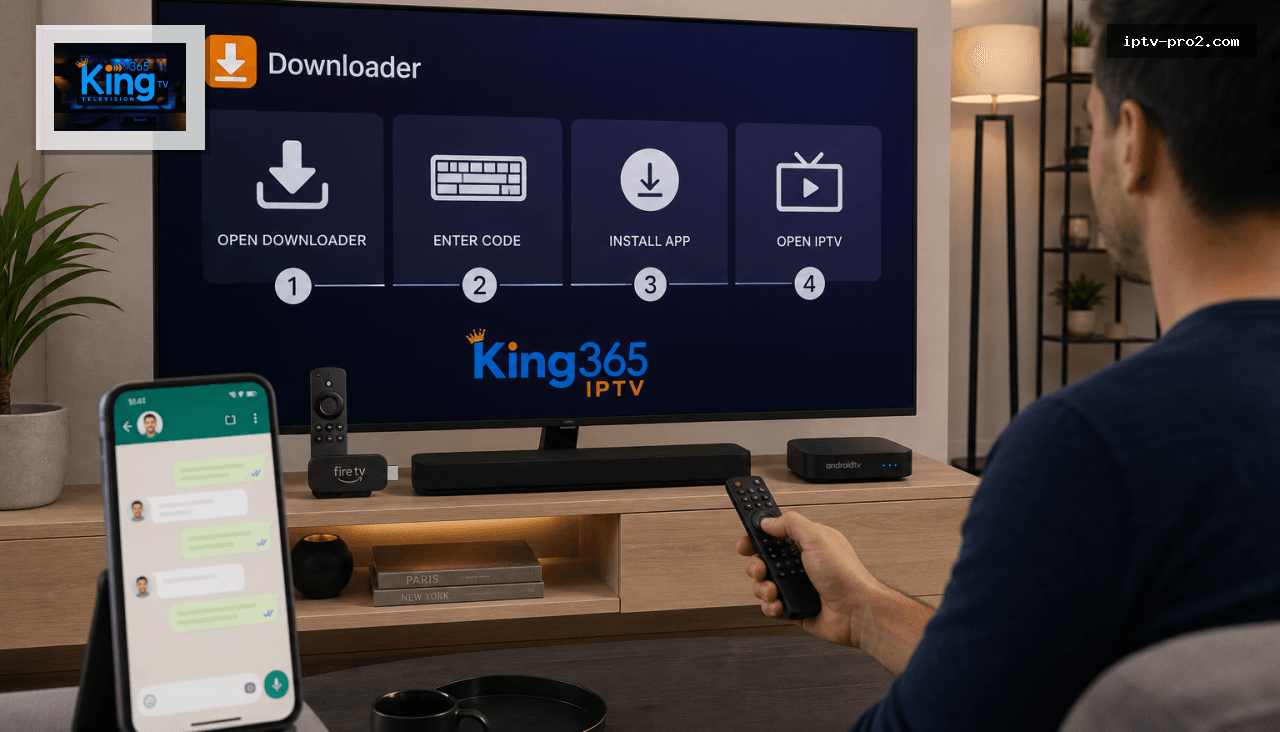 Support technique, activation rapide et accompagnement WhatsApp pour king 365 IPTV france - king 365 iptv france 2026 - Compatible Smart TV, Android, MAG, VOD et guide TV français