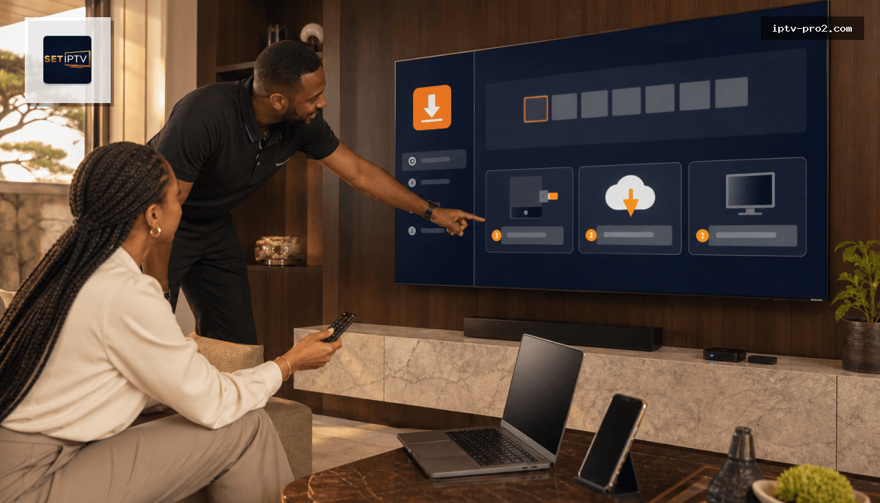 Comment installer l’application SetIPTV sur Android et Fire TV Stick avec Downloader en 5 minutes - M3u SetIPTV Abonnement France 12 mois 2026 - Expérience TV/VOD premium, mises à jour et chaînes HD