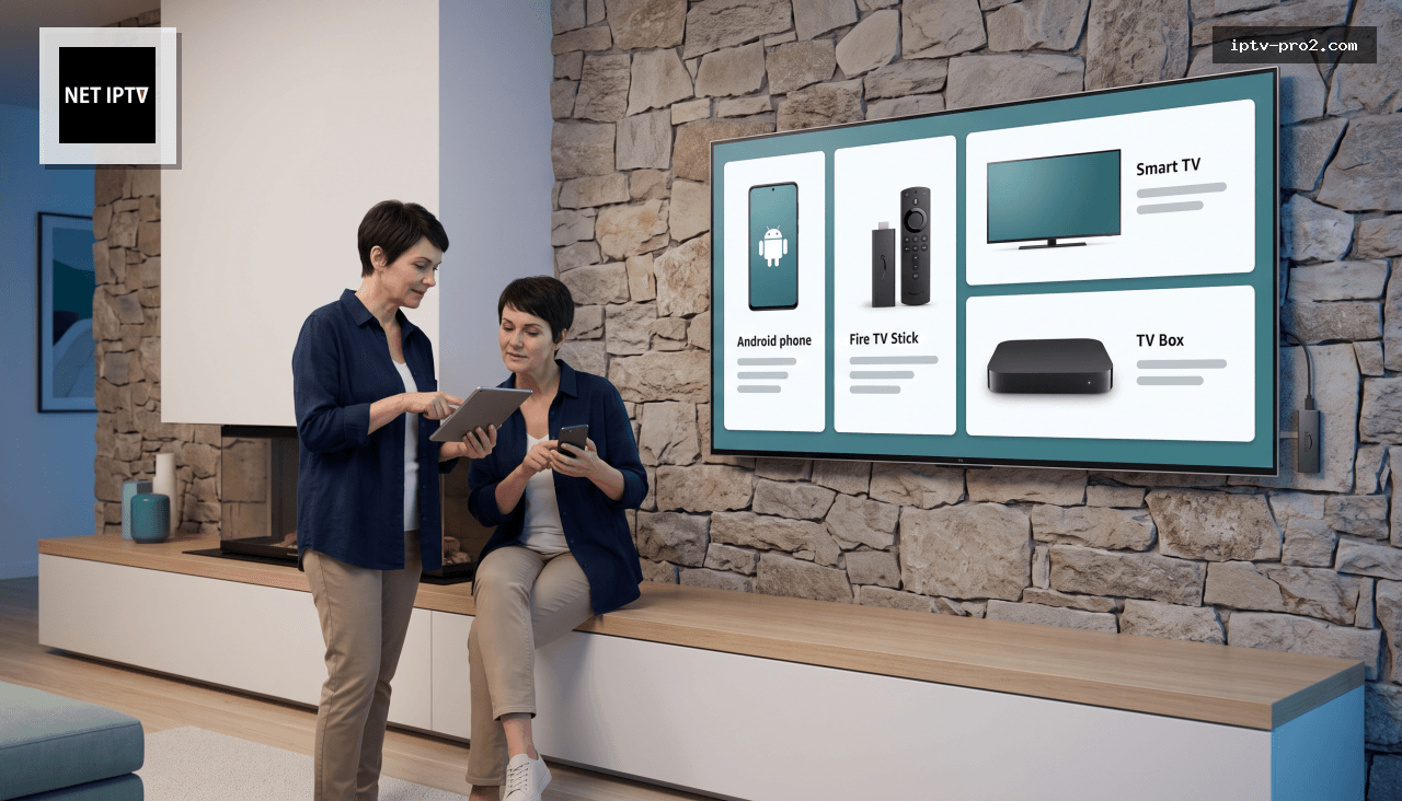 Compatibilité de avec Android Fire TV Stick et Smart TV Abonnement 12 mois 2026 chaînes françaises & VOD HD prête à l’emploi