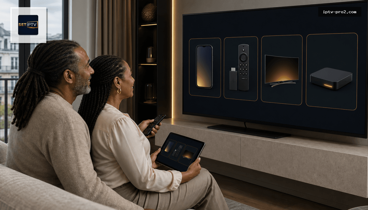 Compatibilité de Set IPTV avec Android, Fire TV Stick et Smart TV - Playlist Set IPTV France 2026 : Abonnement Iptv 12 mois Compatible et Facile à Utiliser