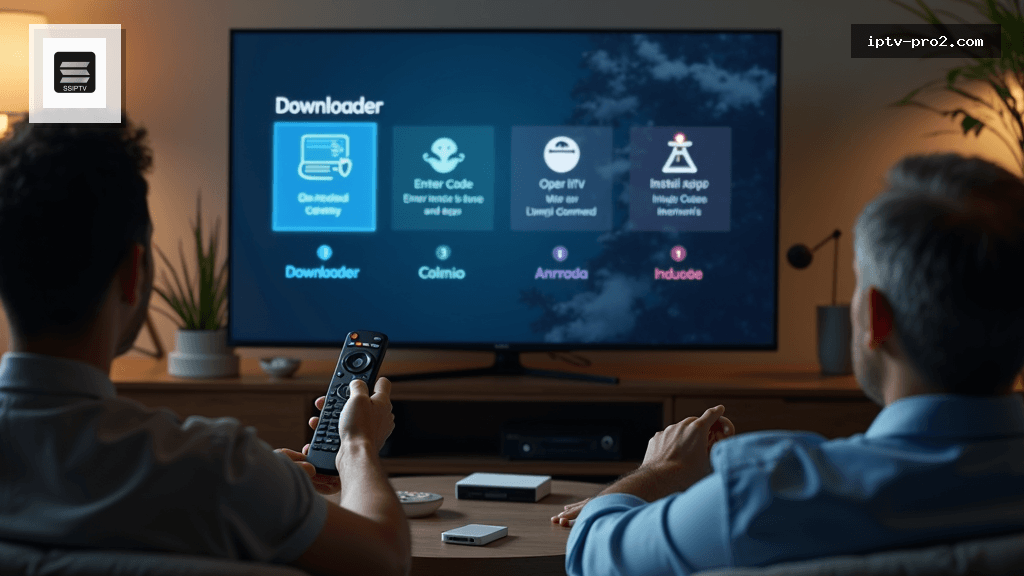 Comment installer l’application ssiptv sur Android et Fire TV Stick avec Downloader en 5 minutes - ssiptv Abonnement iptv Premium 2026 compatible Smart TV, Android, MAG — VOD et 12 mois inclus