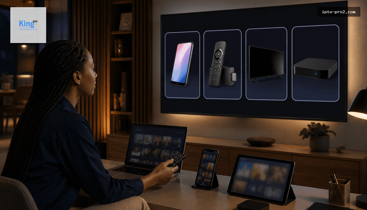 Compatibilité de avec Android Fire TV Stick et Smart TV Abonnement 12 mois France 2026 Activation immédiate et accès complet