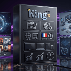 Image produit premium - Abonnement 12 mois king365tv code iptv premium France 2026 — Activation immédiate et accès complet