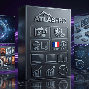Image produit premium - Atlas pro Max IPTV 12 mois (2026) — Support FR, mises à jour sécurisées et garantie