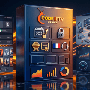 Image produit premium - code iptv abonnement france 2026 — 12 mois sécurisé, paiement fiable et support client 7j/7