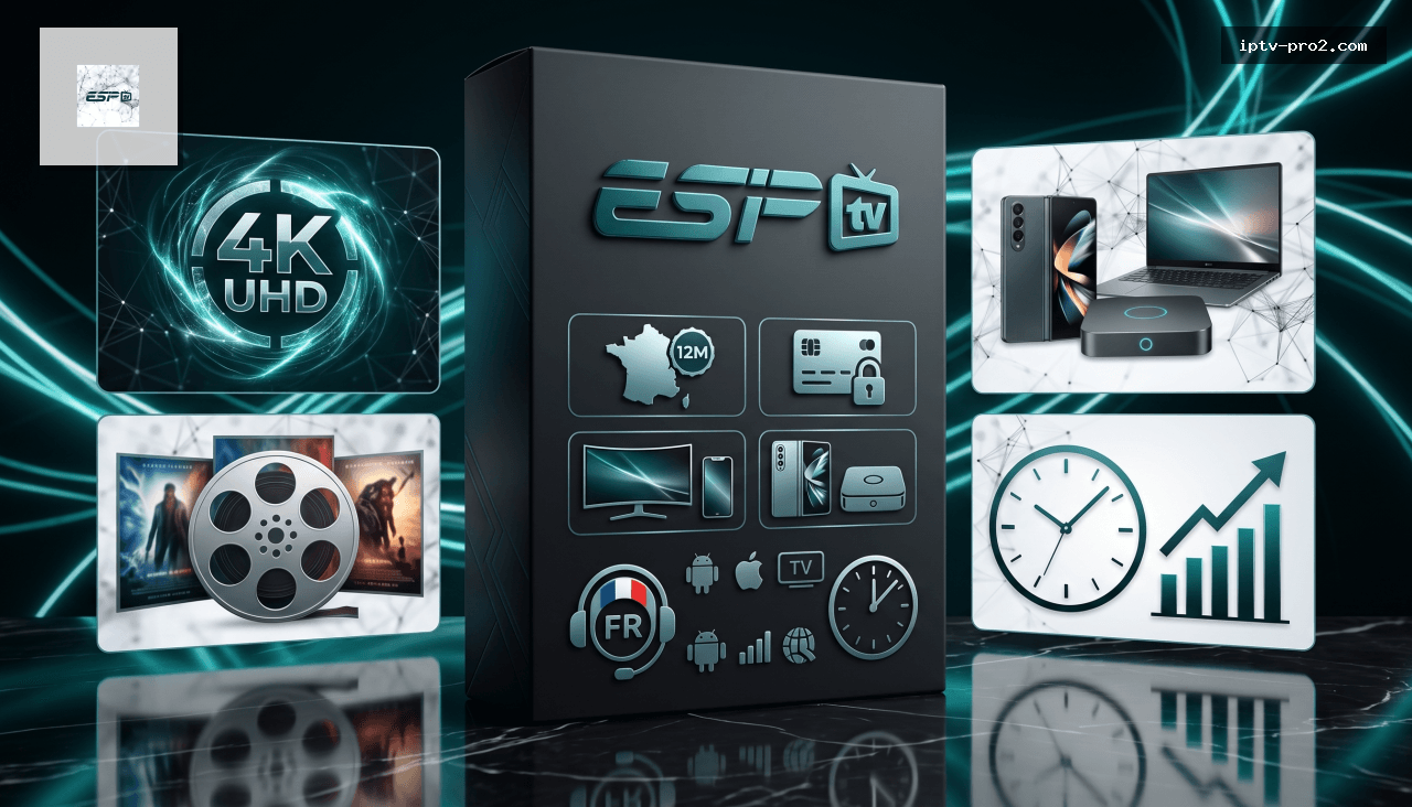 Image produit premium - Esiptv Abonnement iptv France 12 mois — Fiable en 2026, support client français & paiements sécurisés