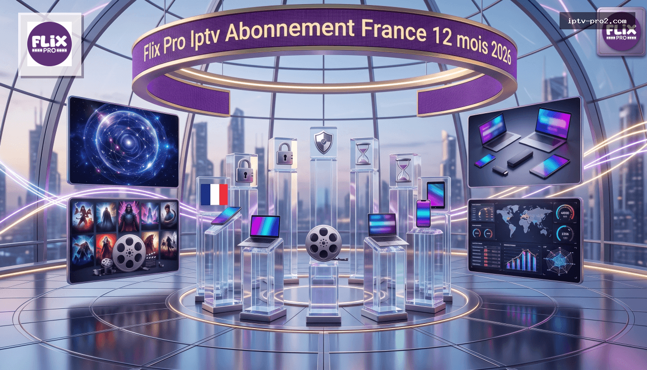 Image produit premium - Flix Iptv Abonnement France 12 mois 2026 — Expérience TV & VOD premium, replay, streaming stable et sécurisé