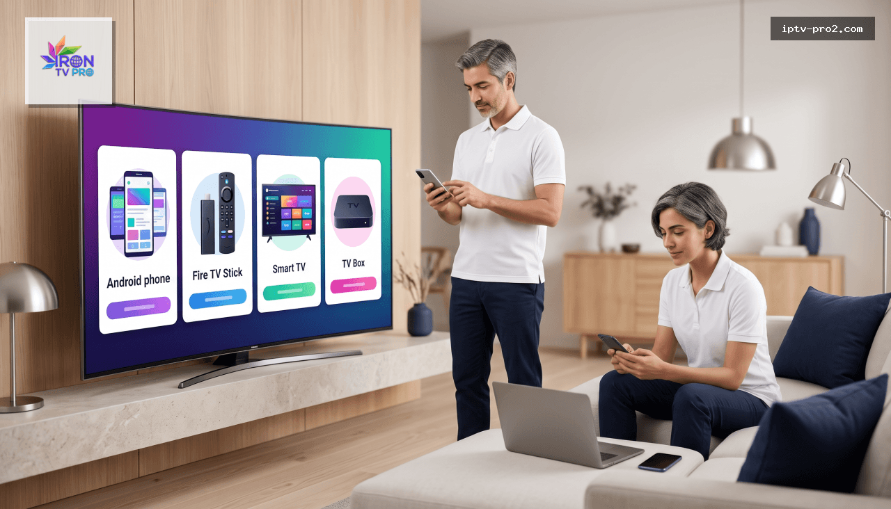 Compatibilité de avec Android Fire Stick et Smart 2026 Streaming HD/4K stable faible latence et 12 mois