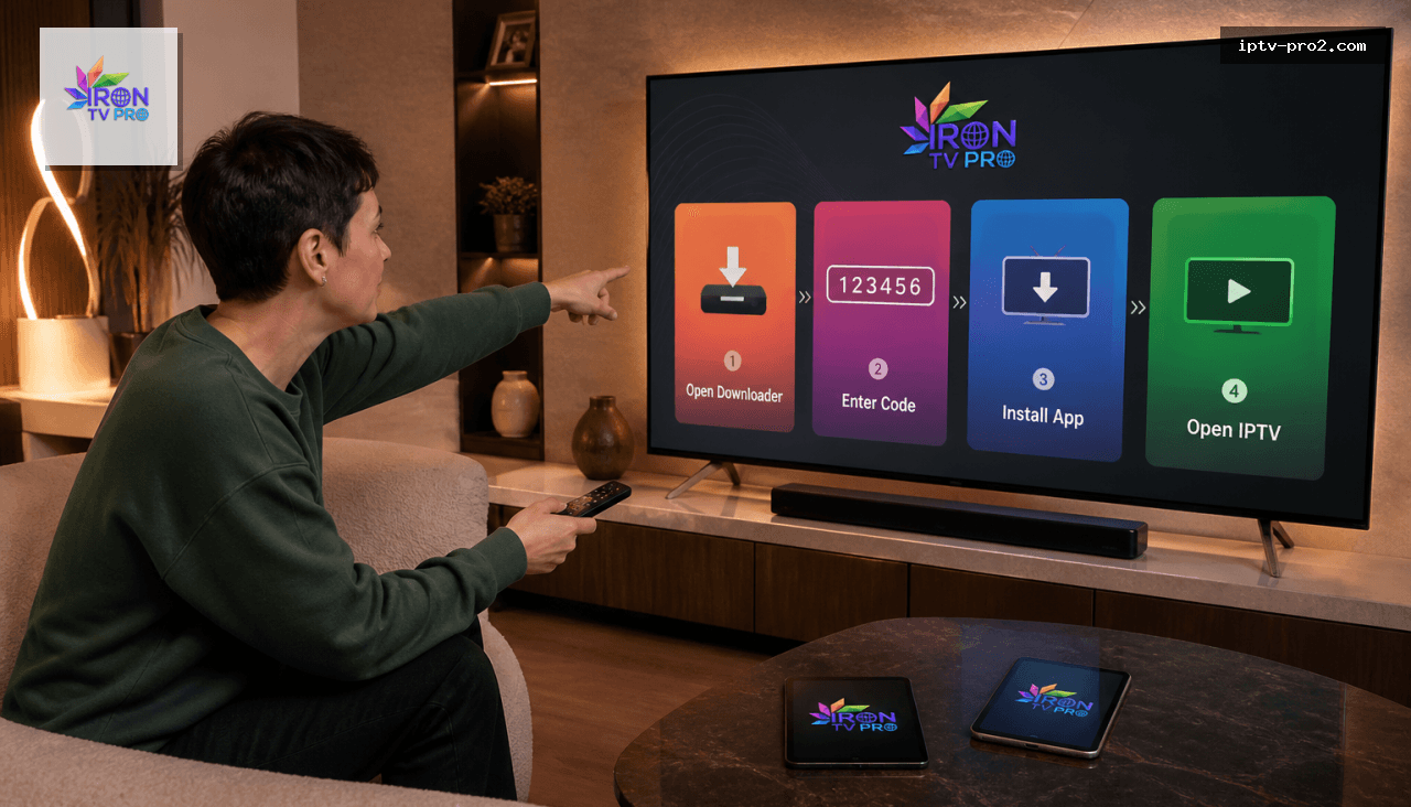 Image produit premium - Iron tv iptv france 2026 – Compatible Smart TV, Android, MAG et VOD, installation guidée incluse