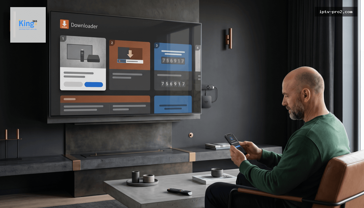 Comment installer l’application king365tv sur Android et Fire TV Stick avec Downloader en 5 minutes - King365tv IPTV Code Fra
