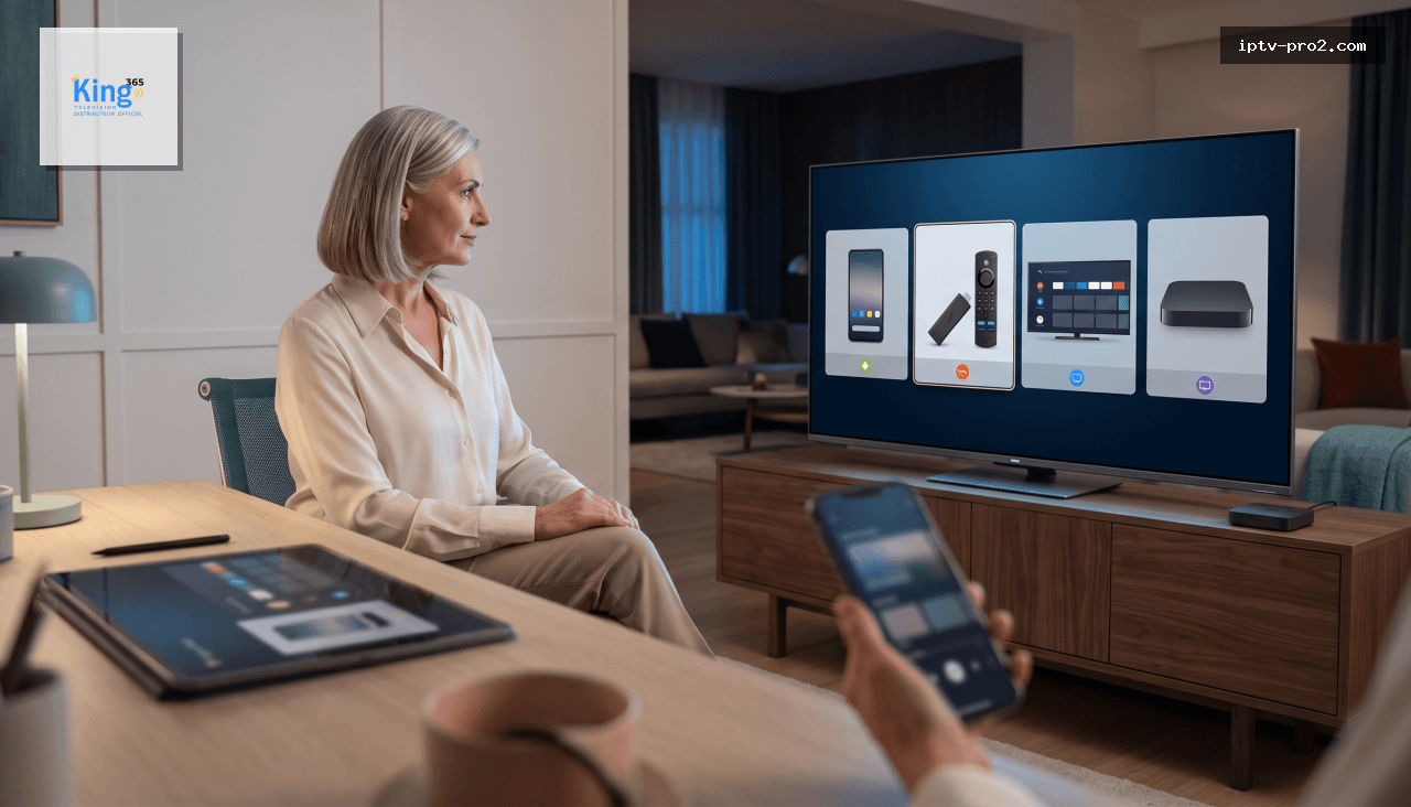 Compatibilité de avec Android Fire TV Stick et Smart TV 2026 Expérience TV Prémium 12 Mois