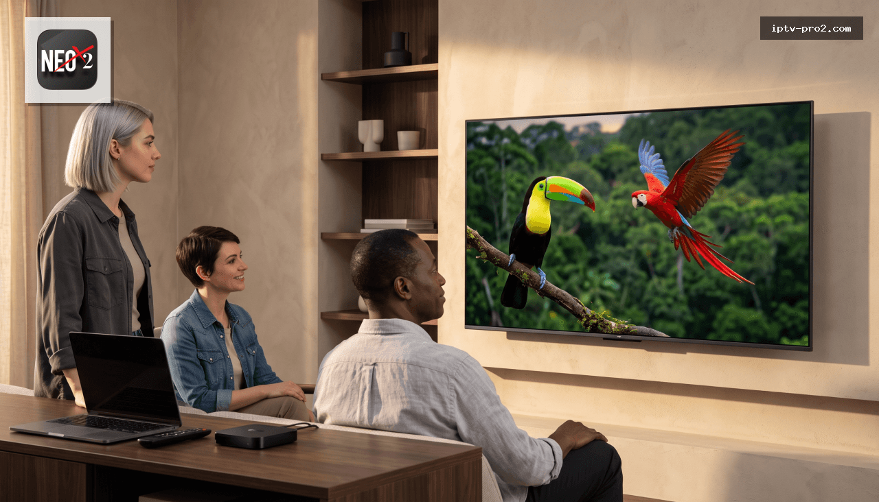 Qualité d’image 4K avec Neox2 - Neox2 code IPTV France 2026 - Streaming 4K/HD sans lag, 12 mois de stabilité pour TV et VOD