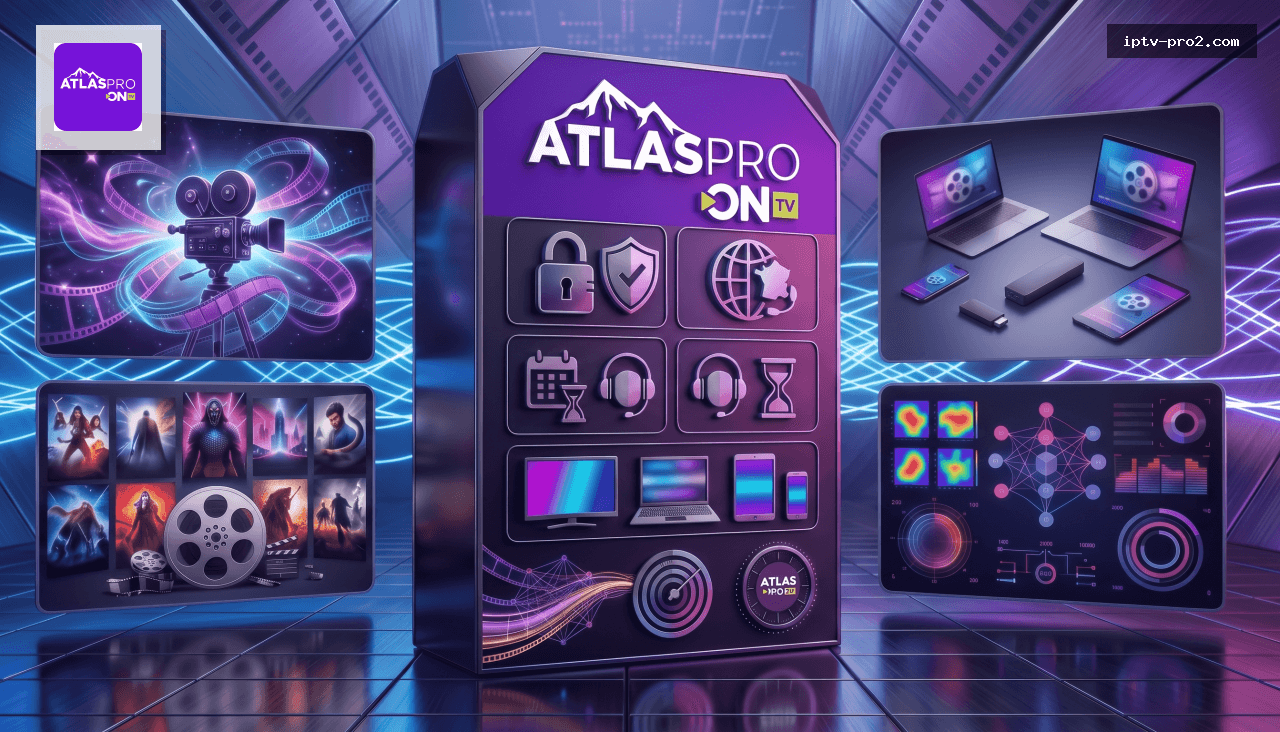 Image produit premium - atlas pro on tv 2026 — Performance streaming HD/4K optimisée, faible latence pour séries et VOD