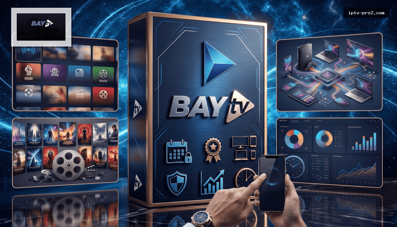 Image produit premium - bay iptv playlist M3u 2026 – Expérience TV & VOD premium, playlists mises à jour pendant 12 mois
