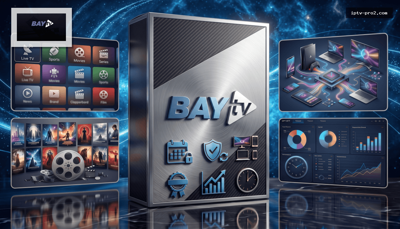 Image produit premium - bay iptv playlist M3u 2026 – Expérience TV & VOD premium, playlists mises à jour pendant 12 mois